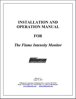 Flame Intensity Montior first page